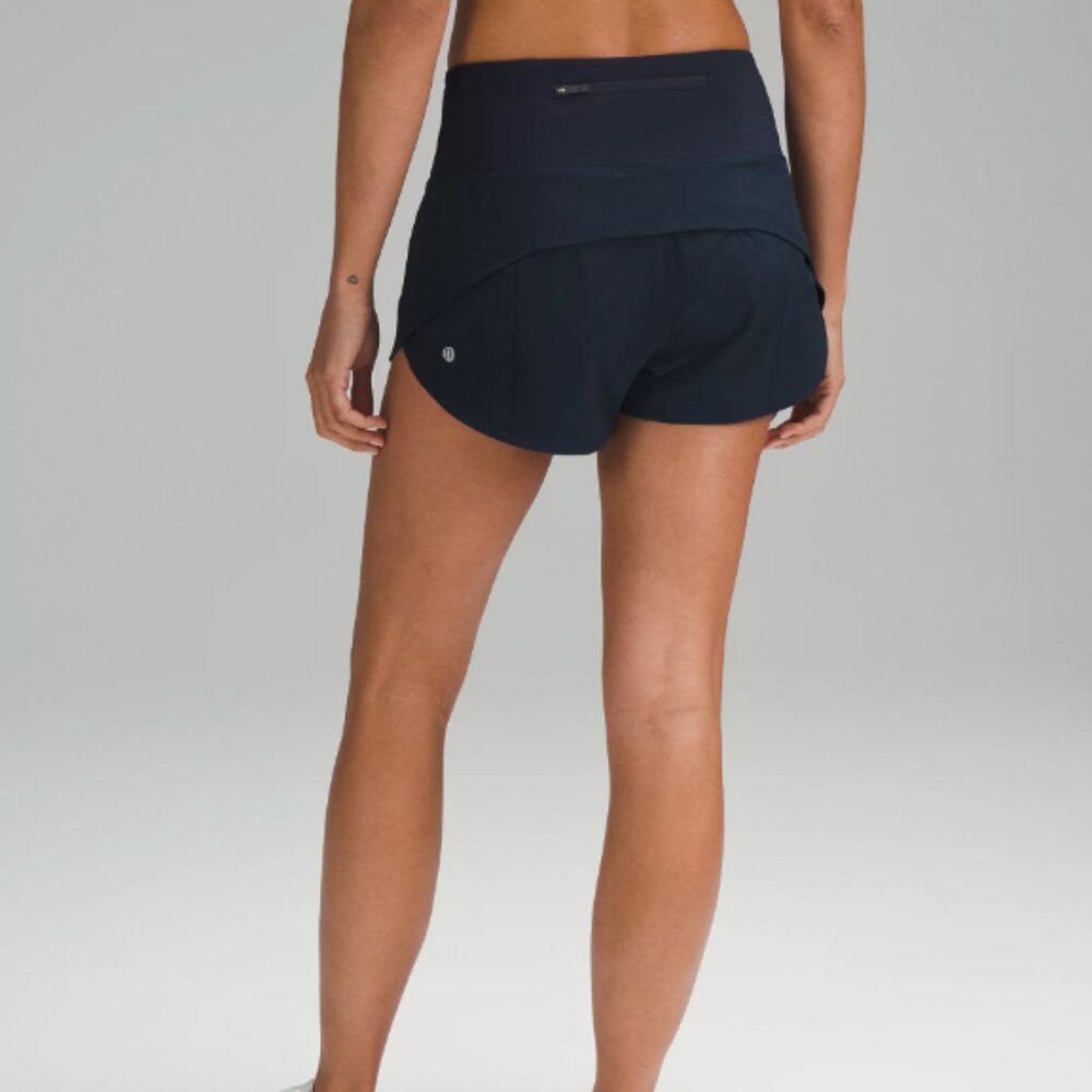 Lululemon Speed Up High-Rise Lined Short 4" Size 4 in True Navy